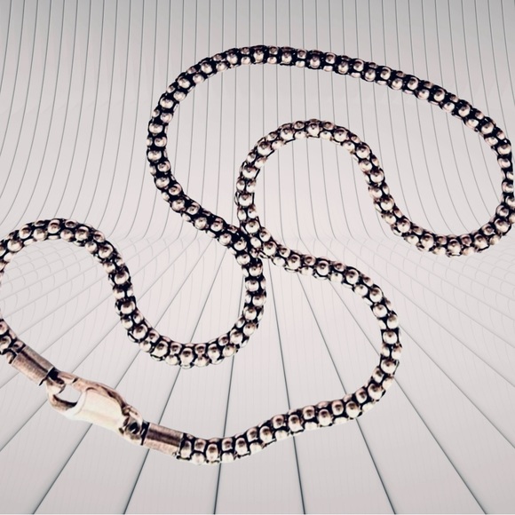 Silpada Vintage Sterling Silver Popcorn Chain Necklace (4mm) - Picture 6 of 7